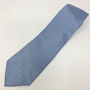 Cezani Tie Mens Light Blue Silk Geometric Texture Classic Luxury USA Made